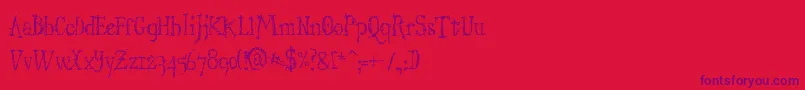 StructdestructSerif32 Font – Purple Fonts on Red Background