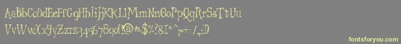 StructdestructSerif32 Font – Yellow Fonts on Gray Background