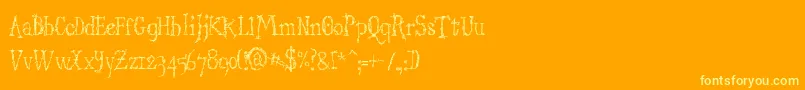 StructdestructSerif32 Font – Yellow Fonts on Orange Background