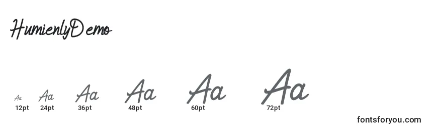 HumienlyDemo Font Sizes