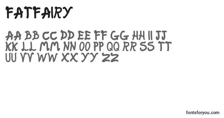 Schriftart FatFairy – Alphabet, Zahlen, spezielle Symbole