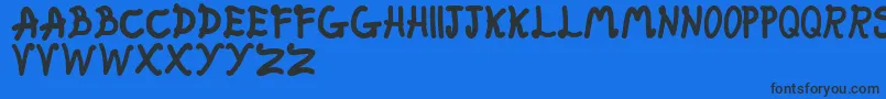 FatFairy Font – Black Fonts on Blue Background