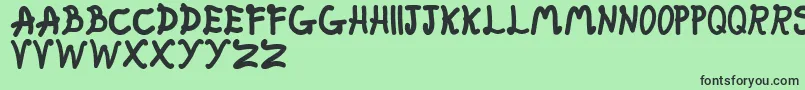 FatFairy Font – Black Fonts on Green Background