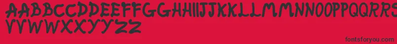 FatFairy Font – Black Fonts on Red Background