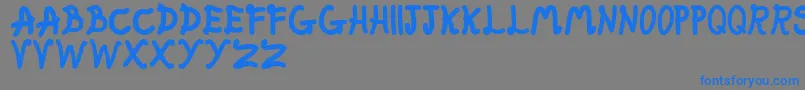 FatFairy Font – Blue Fonts on Gray Background