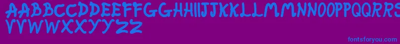 Шрифт FatFairy – синие шрифты на фиолетовом фоне