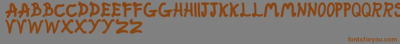 FatFairy Font – Brown Fonts on Gray Background