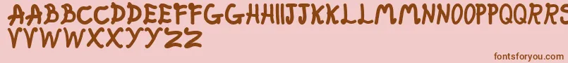 FatFairy Font – Brown Fonts on Pink Background