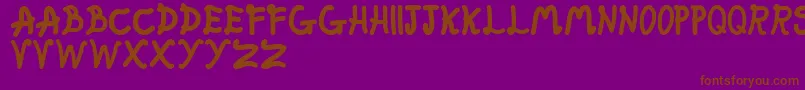 FatFairy Font – Brown Fonts on Purple Background