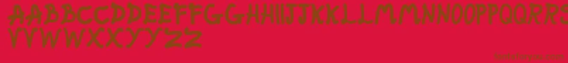 FatFairy Font – Brown Fonts on Red Background
