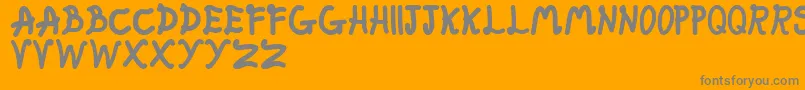 FatFairy Font – Gray Fonts on Orange Background