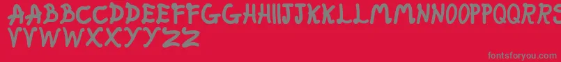 FatFairy Font – Gray Fonts on Red Background