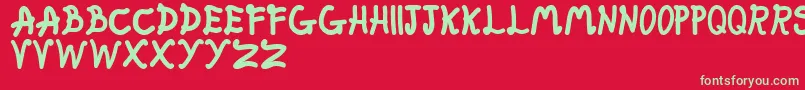 Шрифт FatFairy – зелёные шрифты на красном фоне