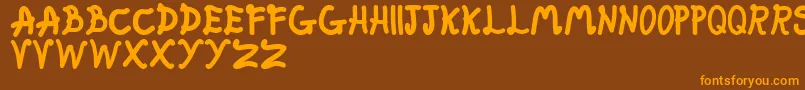 FatFairy Font – Orange Fonts on Brown Background