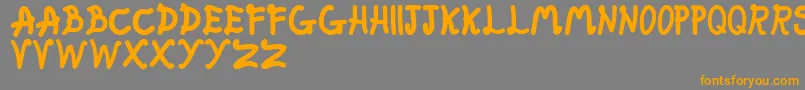 FatFairy Font – Orange Fonts on Gray Background