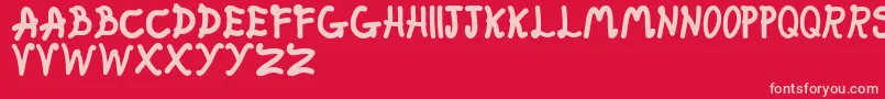 FatFairy Font – Pink Fonts on Red Background