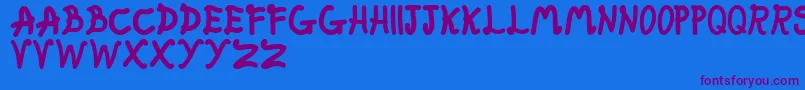 FatFairy Font – Purple Fonts on Blue Background