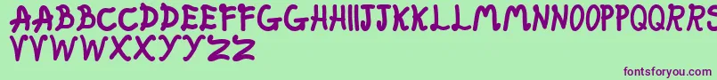 FatFairy Font – Purple Fonts on Green Background