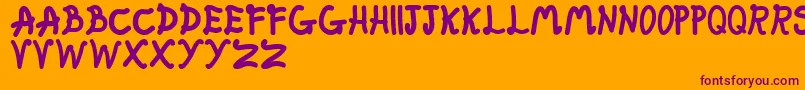 FatFairy Font – Purple Fonts on Orange Background