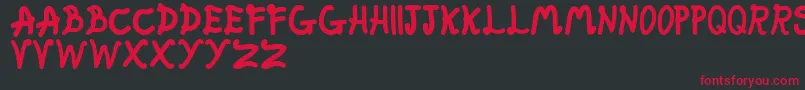 FatFairy Font – Red Fonts on Black Background