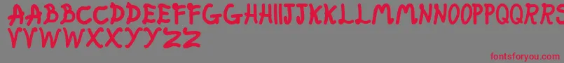 FatFairy Font – Red Fonts on Gray Background