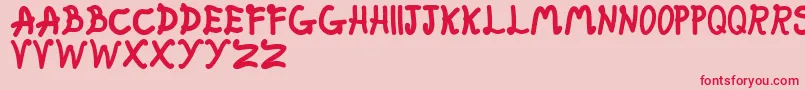 FatFairy Font – Red Fonts on Pink Background