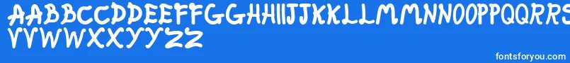 FatFairy Font – White Fonts on Blue Background