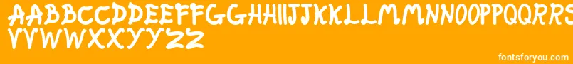 FatFairy Font – White Fonts on Orange Background