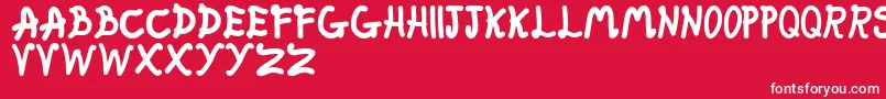 FatFairy Font – White Fonts on Red Background