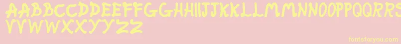 FatFairy Font – Yellow Fonts on Pink Background