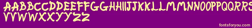 FatFairy Font – Yellow Fonts on Purple Background