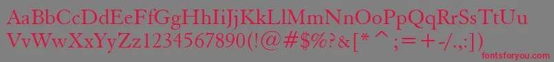 Eleggarn Font – Red Fonts on Gray Background