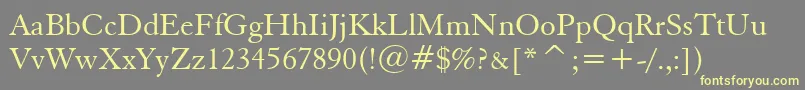 Eleggarn Font – Yellow Fonts on Gray Background