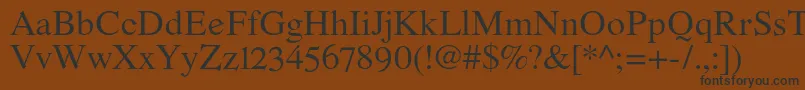 RomandeadfstdRegular Font – Black Fonts on Brown Background