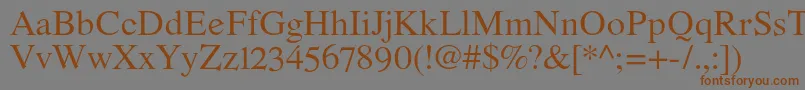 Police RomandeadfstdRegular – polices brunes sur fond gris