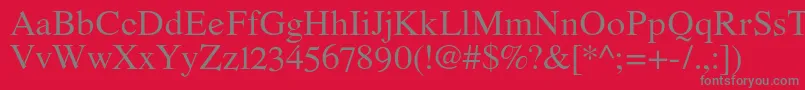 RomandeadfstdRegular Font – Gray Fonts on Red Background