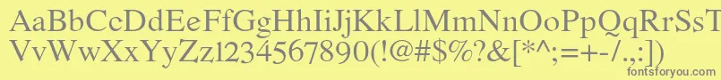 RomandeadfstdRegular Font – Gray Fonts on Yellow Background