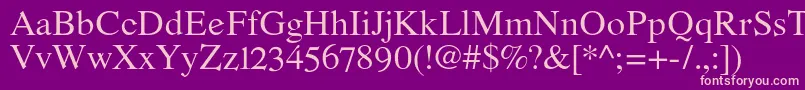 RomandeadfstdRegular Font – Pink Fonts on Purple Background