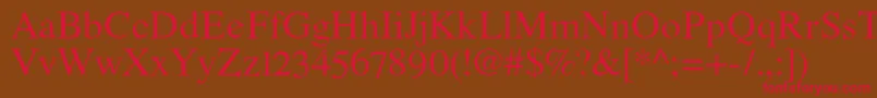 RomandeadfstdRegular Font – Red Fonts on Brown Background