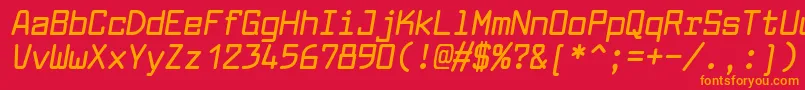 LarabiefontrgBolditalic Font – Orange Fonts on Red Background