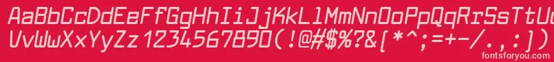 LarabiefontrgBolditalic Font – Pink Fonts on Red Background