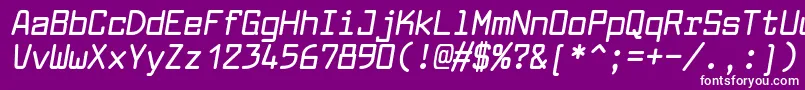 LarabiefontrgBolditalic Font – White Fonts on Purple Background