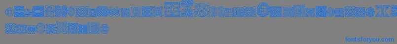 SlCelticStyle Font – Blue Fonts on Gray Background