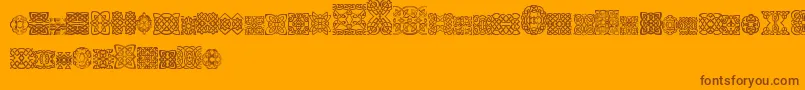 fuente SlCelticStyle – Fuentes Marrones Sobre Fondo Naranja