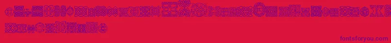 SlCelticStyle Font – Purple Fonts on Red Background