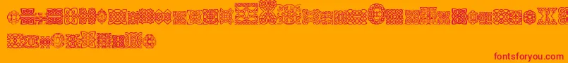 SlCelticStyle Font – Red Fonts on Orange Background