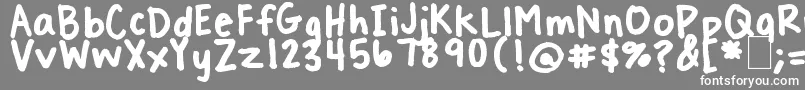 フォントTreatYoSelf – 灰色の背景に白い文字