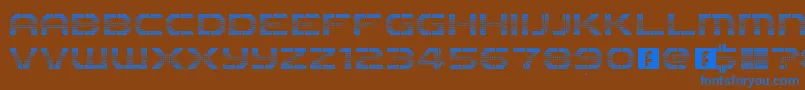 The2k12 Font – Blue Fonts on Brown Background