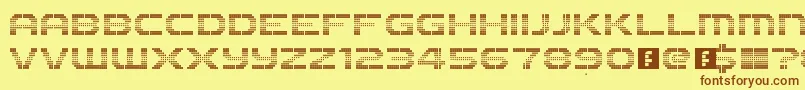 The2k12 Font – Brown Fonts on Yellow Background