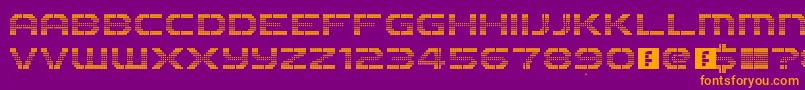 The2k12 Font – Orange Fonts on Purple Background